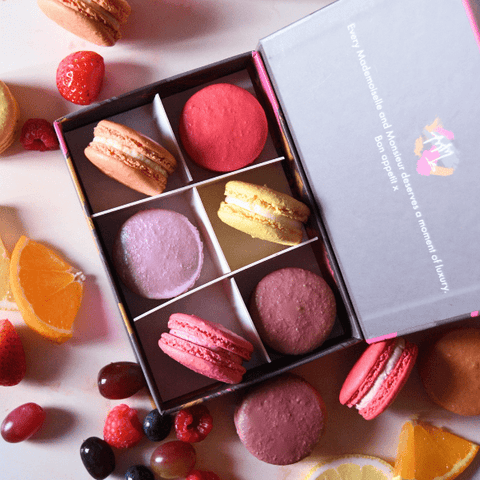 Fruity Favourites Macaron Gift Box - 6 Macarons - Mademoiselle Macaron - Made Scotland