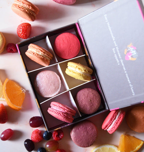 Fruity Favourites Macaron Gift Box - 6 Macarons - Mademoiselle Macaron - Made Scotland