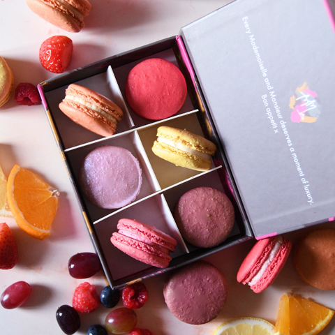 Fruity Favourites Macaron Gift Box - 6 Macarons - Mademoiselle Macaron - Made Scotland
