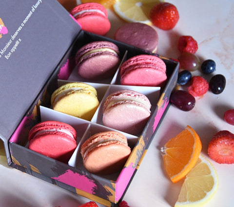 Fruity Favourites Macaron Gift Box - 6 Macarons - Mademoiselle Macaron - Made Scotland