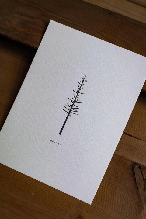 Gaelic Craobh Letterpress Print - The Hunter Press - Made Scotland