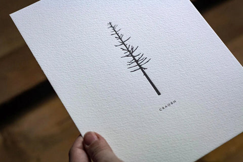 Gaelic Craobh Letterpress Print - The Hunter Press - Made Scotland