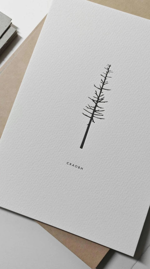 Gaelic Craobh Letterpress Print - The Hunter Press - Made Scotland