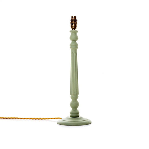 Gairloch Fluted Lamp Base - Minty green - Amanda Wells - Made Scotland