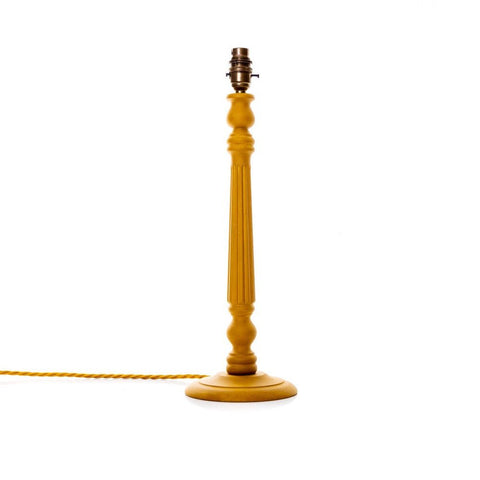 Gairloch Fluted Lamp Base - Mustard yellow - Amanda Wells - Made Scotland