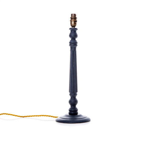 Gairloch Fluted Lamp Base - Ocean blue - Amanda Wells - Made Scotland