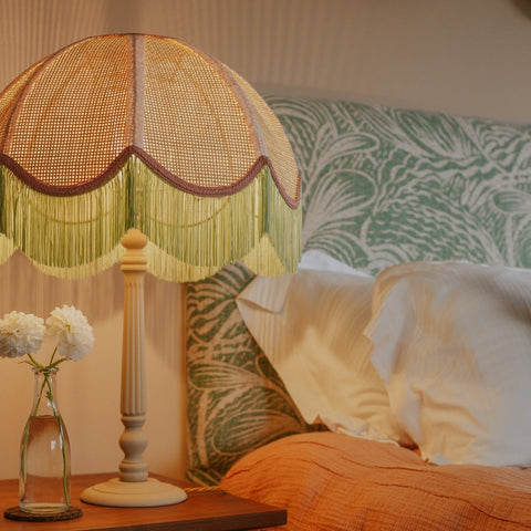 Gairloch Fluted Lamp Base - Ocean blue - Amanda Wells - Made Scotland