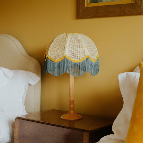 Gairloch Fluted Lamp Base - Ocean blue - Amanda Wells - Made Scotland