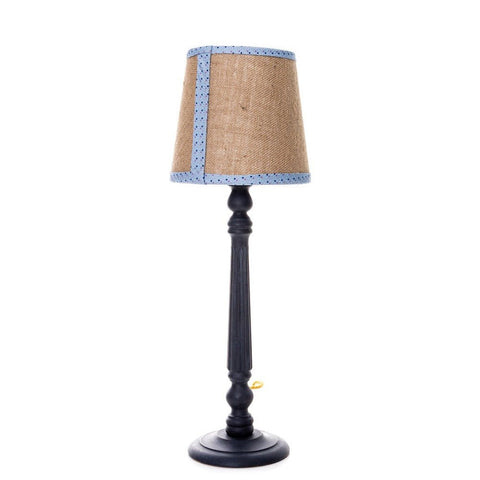 Gairloch Fluted Lamp Base - Ocean blue - Amanda Wells - Made Scotland