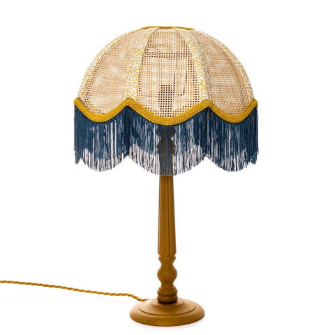 Gairloch Fluted Lamp Base - Ocean blue - Amanda Wells - Made Scotland