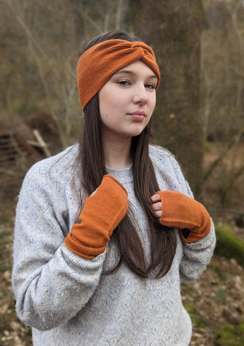 Gathered Headband in Winter Bracken - Island Nation Studio - Made Scotland