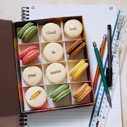 Good Luck Printed Macarons Gift Box - 12 - Mademoiselle Macaron - Made Scotland