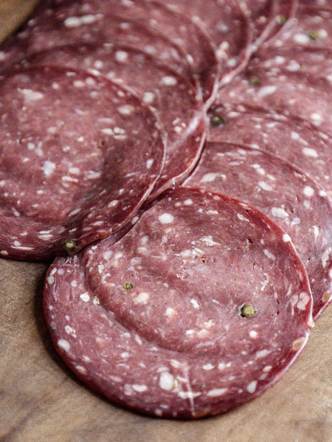 Green Pepper Venison Salami 80g - GREAT GLEN CHARCUTERIE - Made Scotland