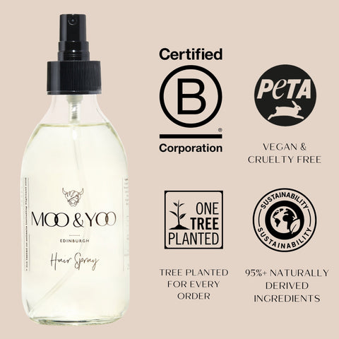 Hair Spray - Aerosol Free (250ml) - 250ml - Moo & Yoo - Made Scotland
