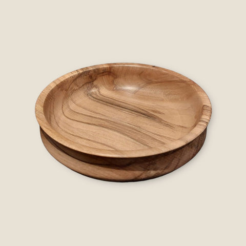 Hand - turned Beech Bowl - Goose in the Wood - Made Scotland