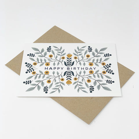 Happy Birthday - Pattern - Lomond Paper Co - Made Scotland