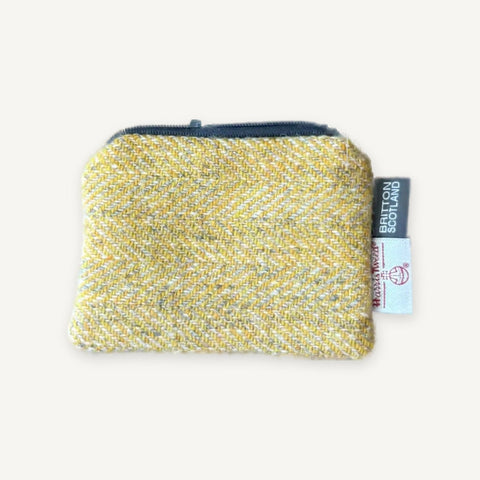 Harris Tweed® Card Purse - Barley Yellow - Amy Britton Harris Tweed® Accessories - Made Scotland