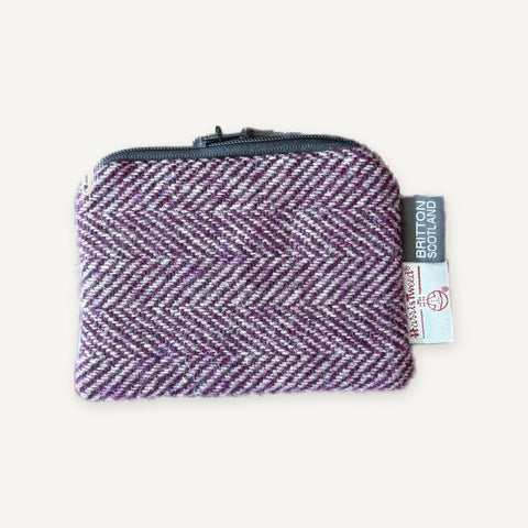 Harris Tweed® Card Purse - Heather Purple - Amy Britton Harris Tweed® Accessories - Made Scotland
