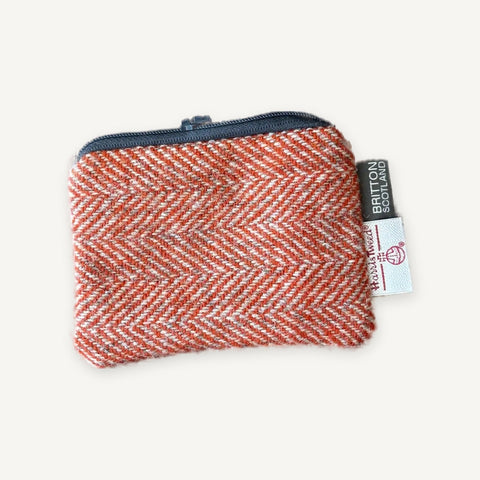 Harris Tweed® Card Purse - Sunrise Orange - Amy Britton Harris Tweed® Accessories - Made Scotland