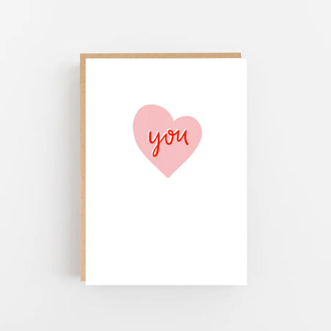 You - Heart Card - Lomond Paper Co - Made Scotland