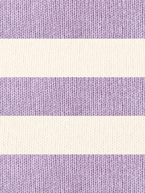 lilac and cream merino wool stripe scarf