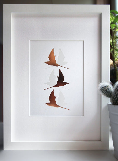Copper Wall Art - Foil Art Print - Arctic Tern