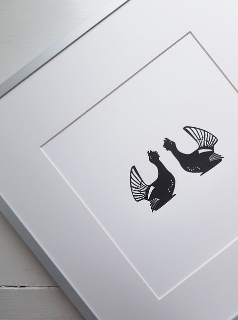 Letterpress Wall Art - Letterpress Capercaillie Print