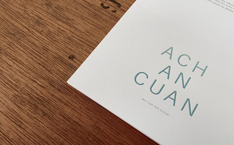 Ach An Cuan - Gaelic Letterpress Notecards
