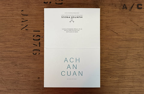 Ach An Cuan - Gaelic Letterpress Notecards