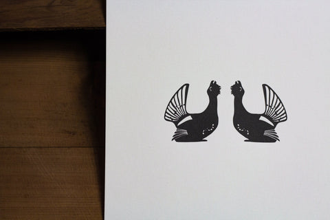 Letterpress Wall Art - Letterpress Capercaillie Print