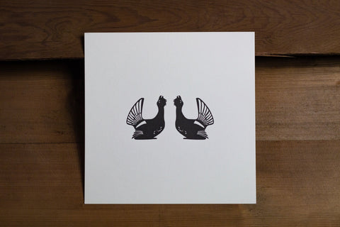 Letterpress Wall Art - Letterpress Capercaillie Print