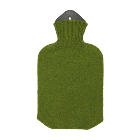 Lambswool Knit Sustainable Hot Water Bottle Mini Moss Green - Wairm - Made Scotland