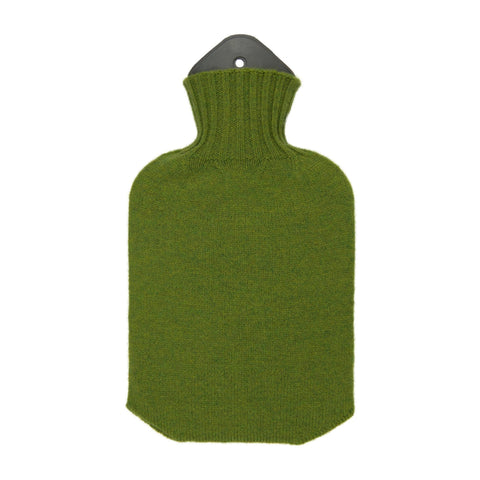 Lambswool Knit Sustainable Hot Water Bottle Mini Moss Green - Wairm - Made Scotland