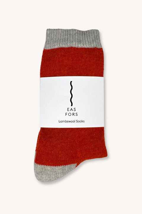 Lambswool Socks Furnace - S/M - EAS FORS - Made Scotland