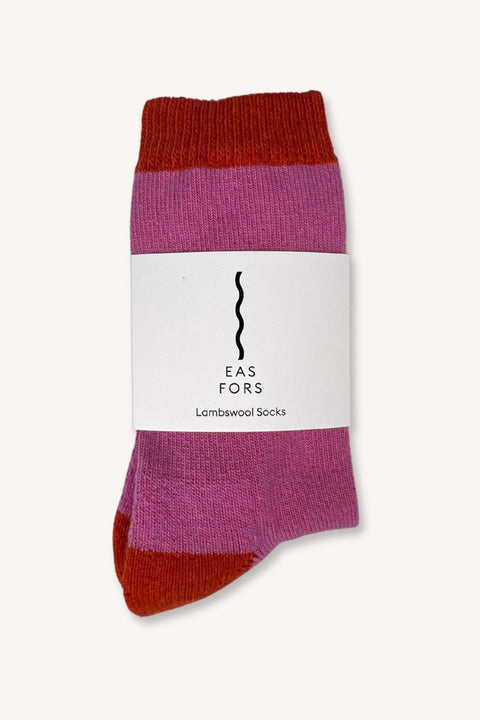 Lambswool Socks Sunrise - S/M - EAS FORS - Made Scotland