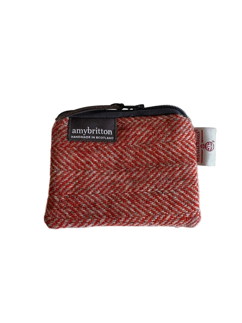 Landscape Harris Tweed® Card Purse - Sunrise Orange - Card Purse - Amy Britton Harris Tweed® Accessories - Made Scotland