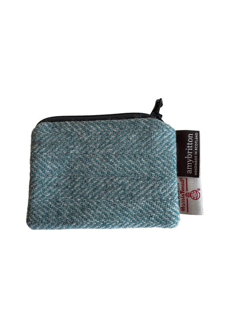 Landscape Harris Tweed® Card Purse - Teal - Card Purse - Amy Britton Harris Tweed® Accessories - Made Scotland