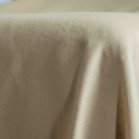 Large Camel and Ivory Luxury Cashmere Blanket - 200cm x 150cm - Ava Innes - Made Scotland