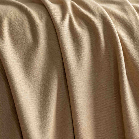 Large Light Camel Lightweight Luxury Cashmere Blanket - 100cm x 150cm - Ava Innes - Made Scotland