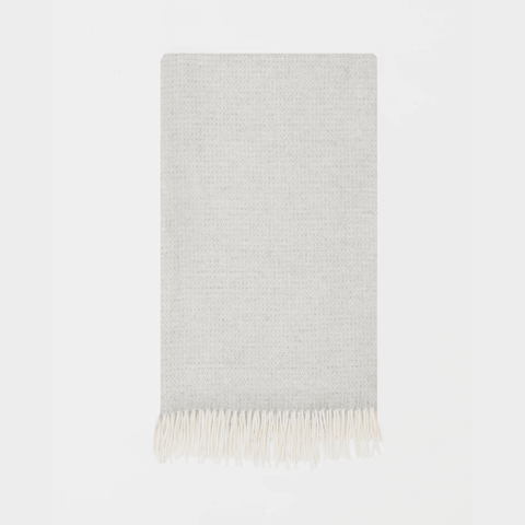 Large Wool Blanket in Silver - Made Scotland - Made Scotland