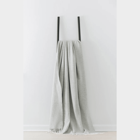Large Wool Blanket in Silver - Made Scotland - Made Scotland