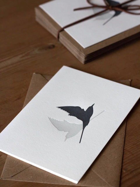 Letterpress Notecards - Arctic Terns - The Hunter Press - Made Scotland