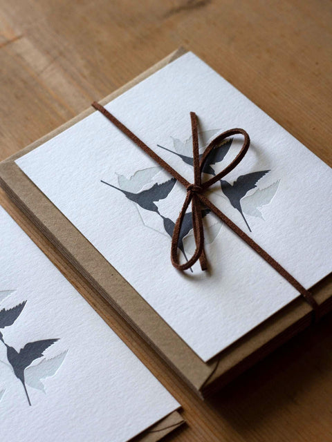 Letterpress Notecards - Arctic Terns - The Hunter Press - Made Scotland