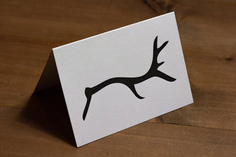 Letterpress Stag Notecard - Pack of 8 - The Hunter Press - Made Scotland