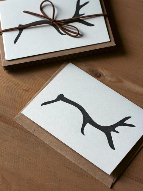 Letterpress Stag Notecard - Pack of 8 - The Hunter Press - Made Scotland
