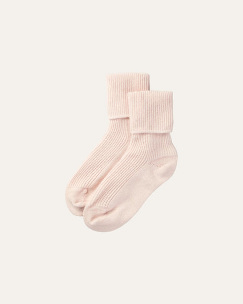 Light Pink Cashmere Bed Socks - Scottish Mill - Made Scotland