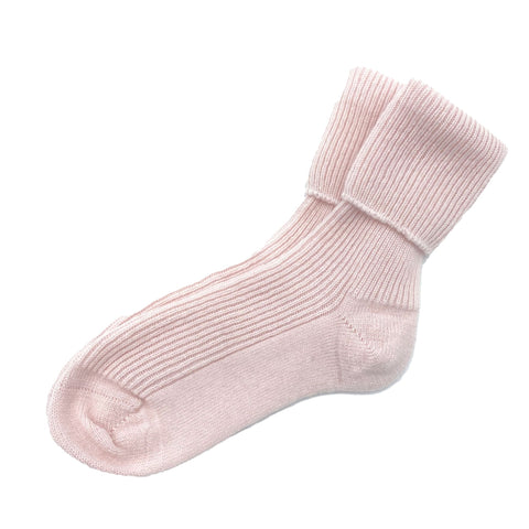 Light Pink Women's Pure Cashmere Bed Socks - Pink - Ava Innes - Made Scotland