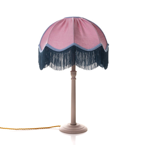 Linen Scalloped Tiffany - Pink, Blue and Pale Blue - Small - Amanda Wells - Made Scotland