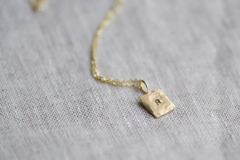 Little Tag Initial Necklace - 3 Tags - Darte Jewellery - Made Scotland
