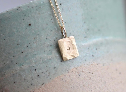 Little Tag Initial Necklace - 3 Tags - Darte Jewellery - Made Scotland